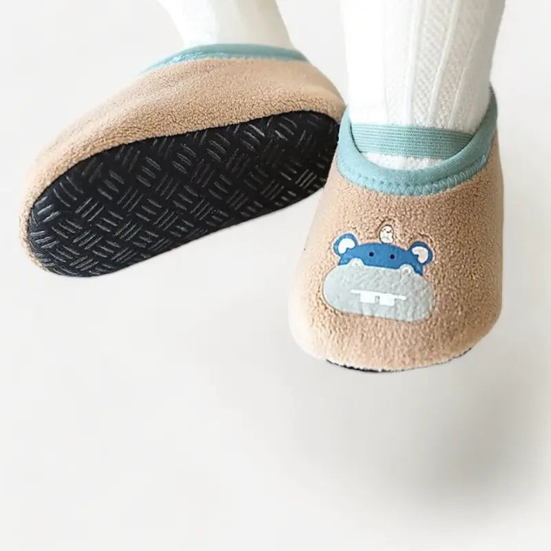 Chaussons chaussettes antidérapantes molletonnées pour bébé