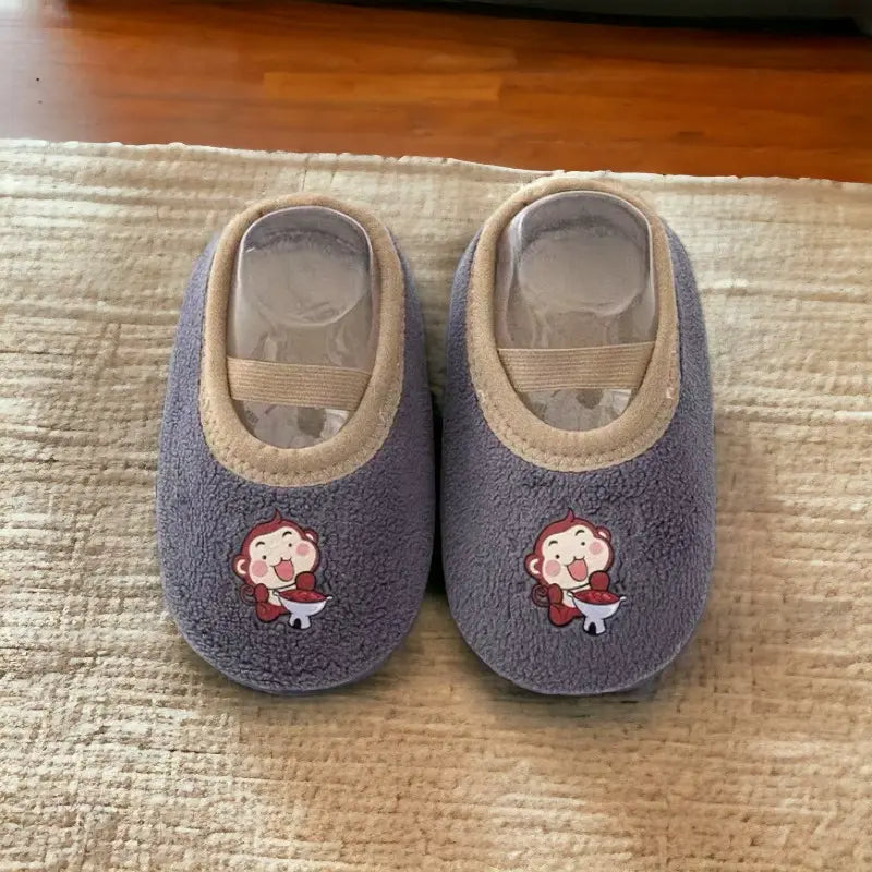 Chaussons chaussettes antidérapantes molletonnées pour bébé