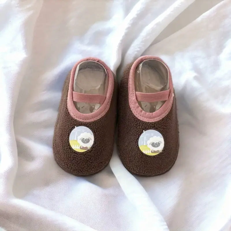 Chaussons chaussettes antidérapantes molletonnées pour bébé