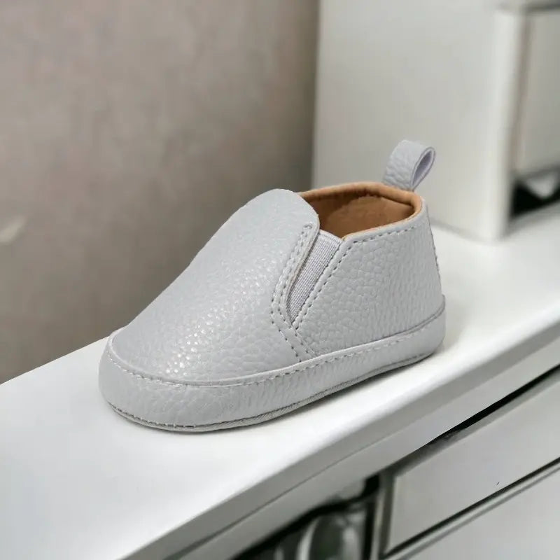 Baskets montantes en cuir pour bébé