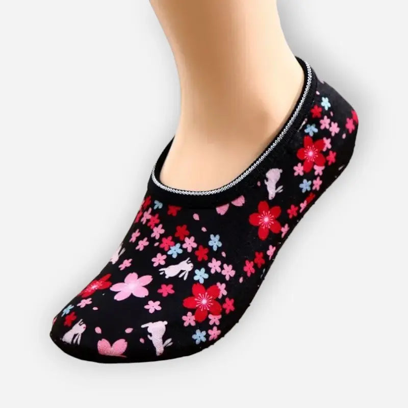 Chaussettes ballerines antidérapantes pour femme