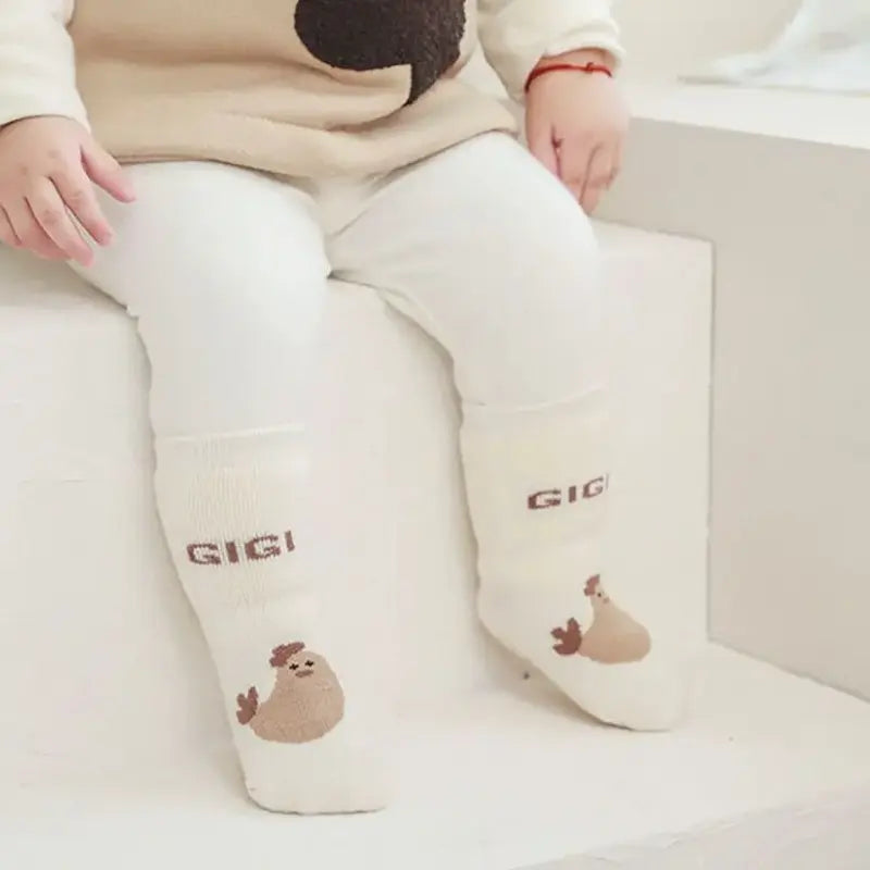 Chaussons chaussettes antidérapantes motifs automnales pour bébé - Lot de 5 paires