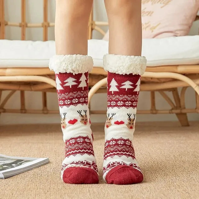 Chaussons chaussettes de Noël