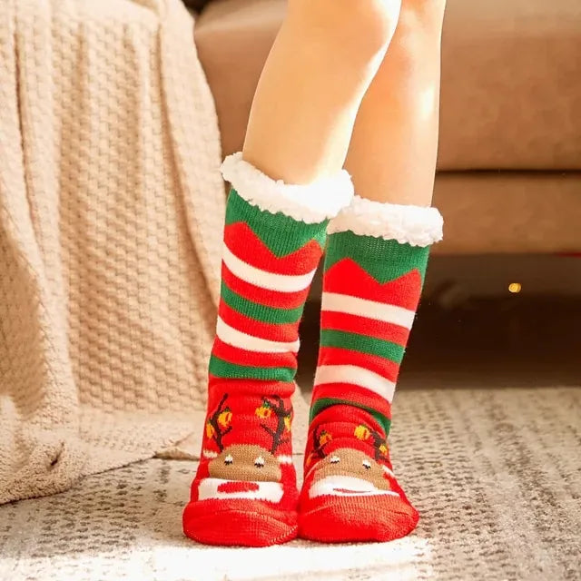 Chaussons chaussettes de Noël