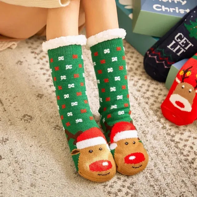 Chaussons chaussettes de Noël