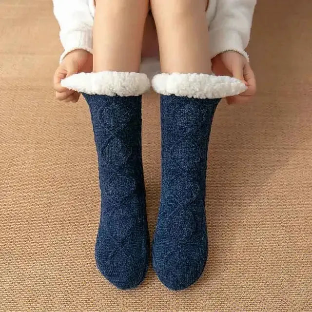 Chaussons chaussettes fourrées