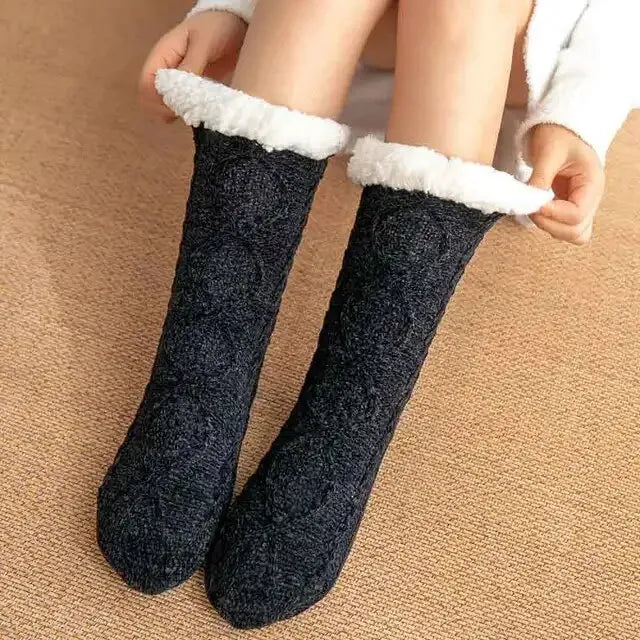 Chaussons chaussettes fourrées