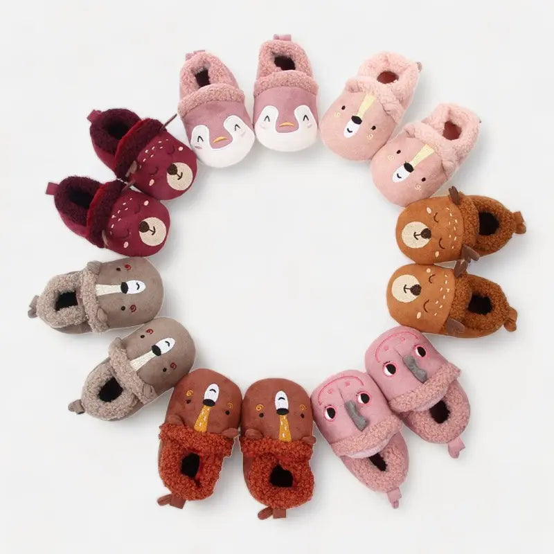 Chaussons chauds animaux pour bébé