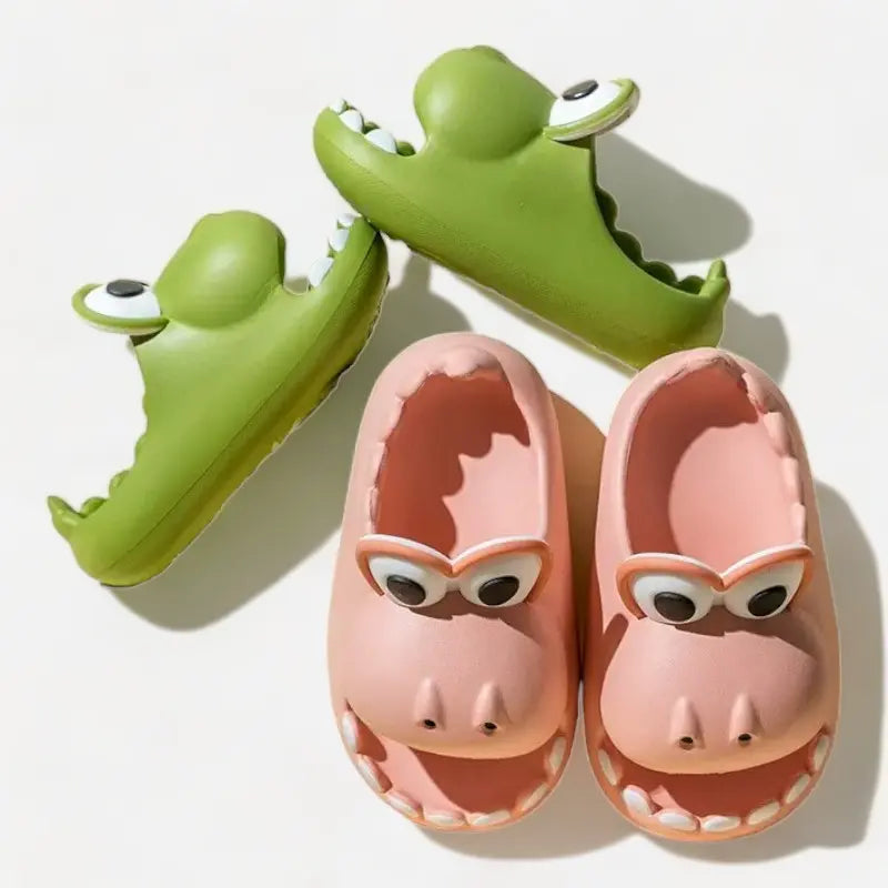 Claquettes tête de dinosaure pour enfant