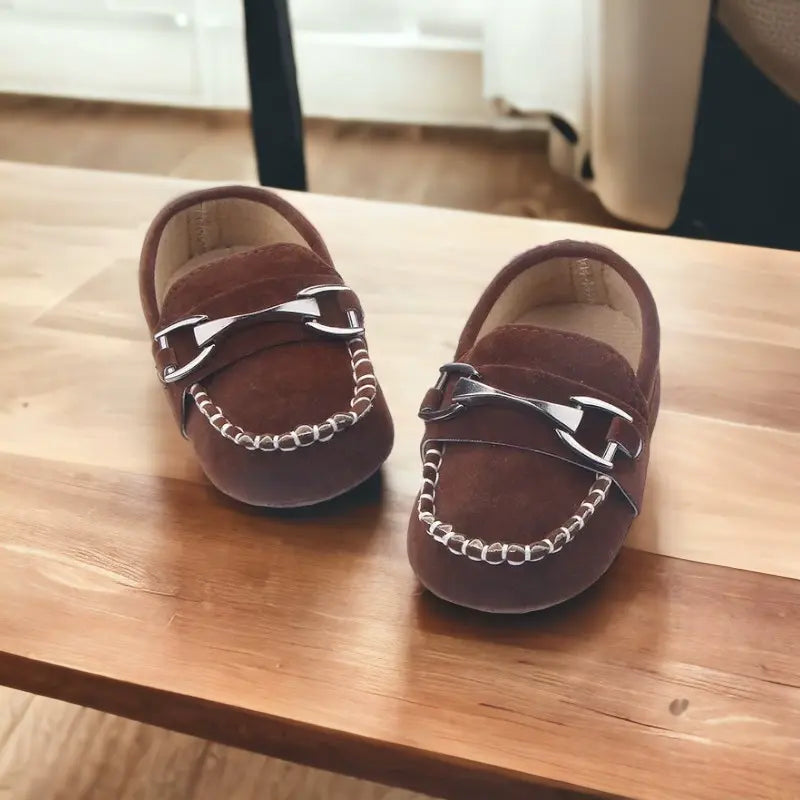 Mocassins en daim pour bébé