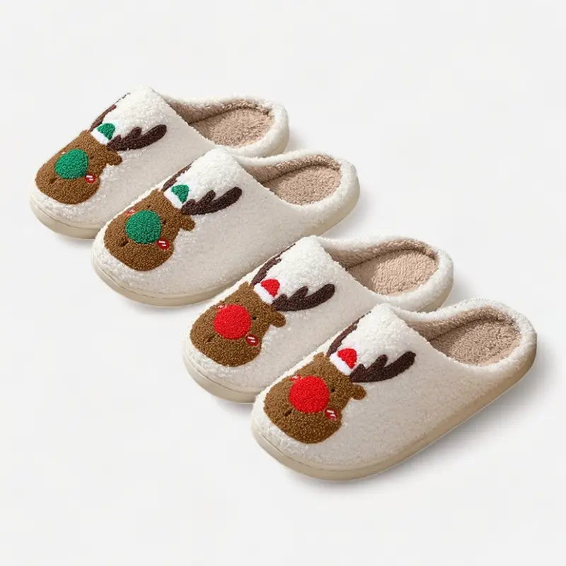 Mules fourrées de Noël